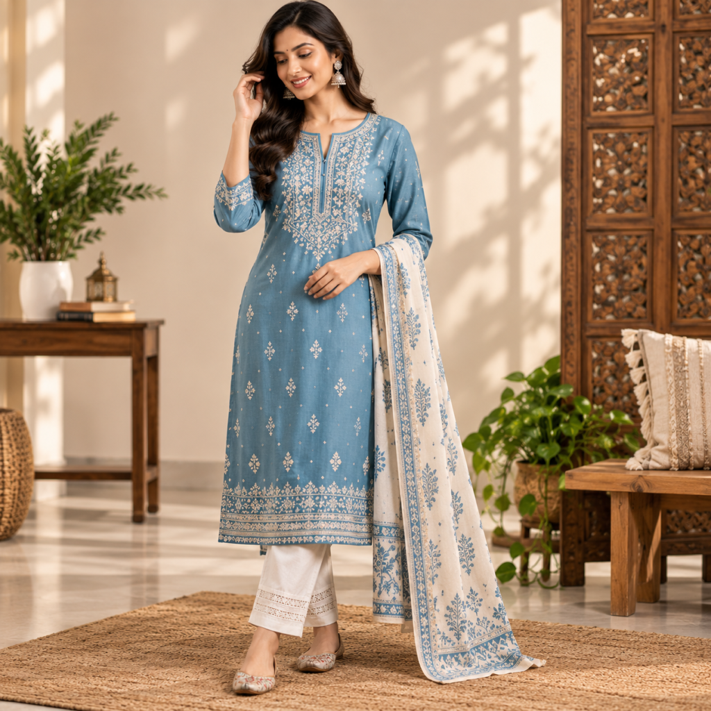 Women - Blue Kurti set