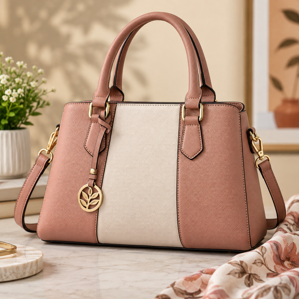 Rosé Verona Structured Handbag